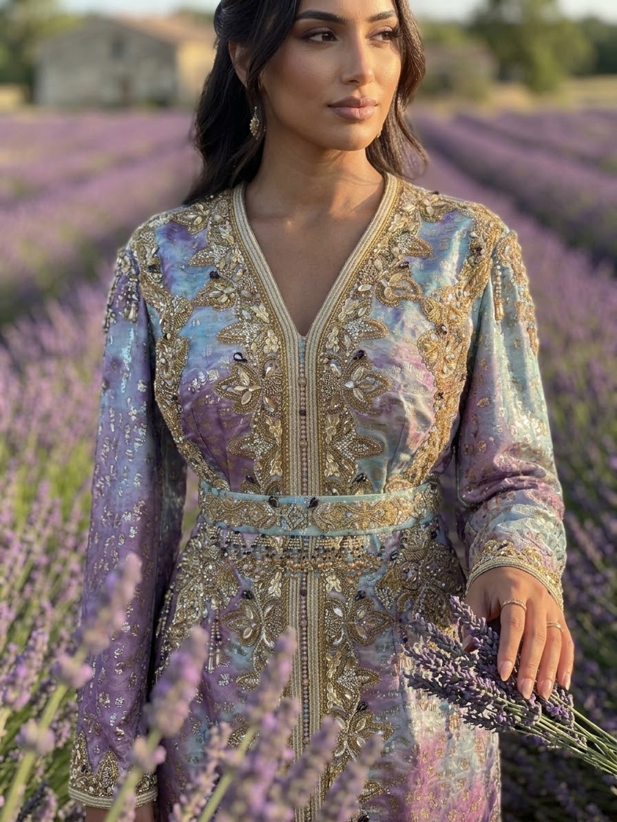 Caftan Brocade lavend