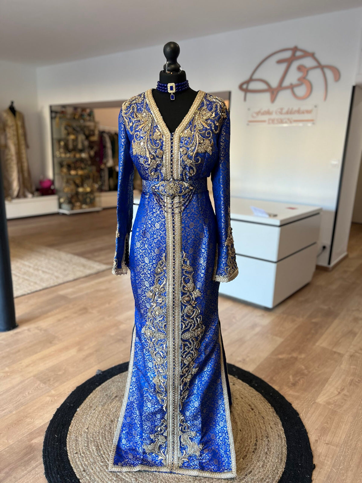 Caftan brocade Blue
