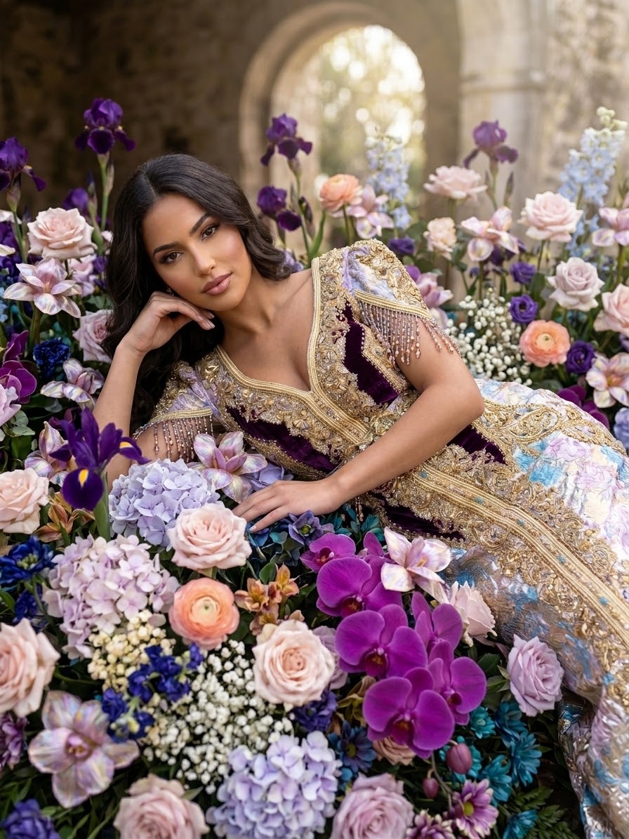Caftan Brocade flower