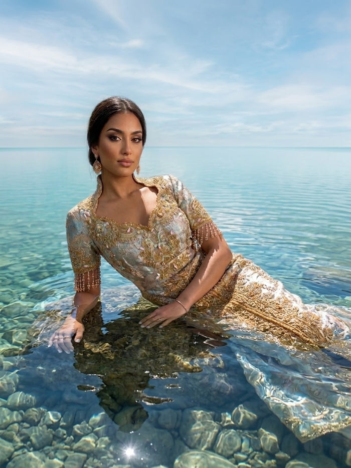 Caftan Brocade Sky