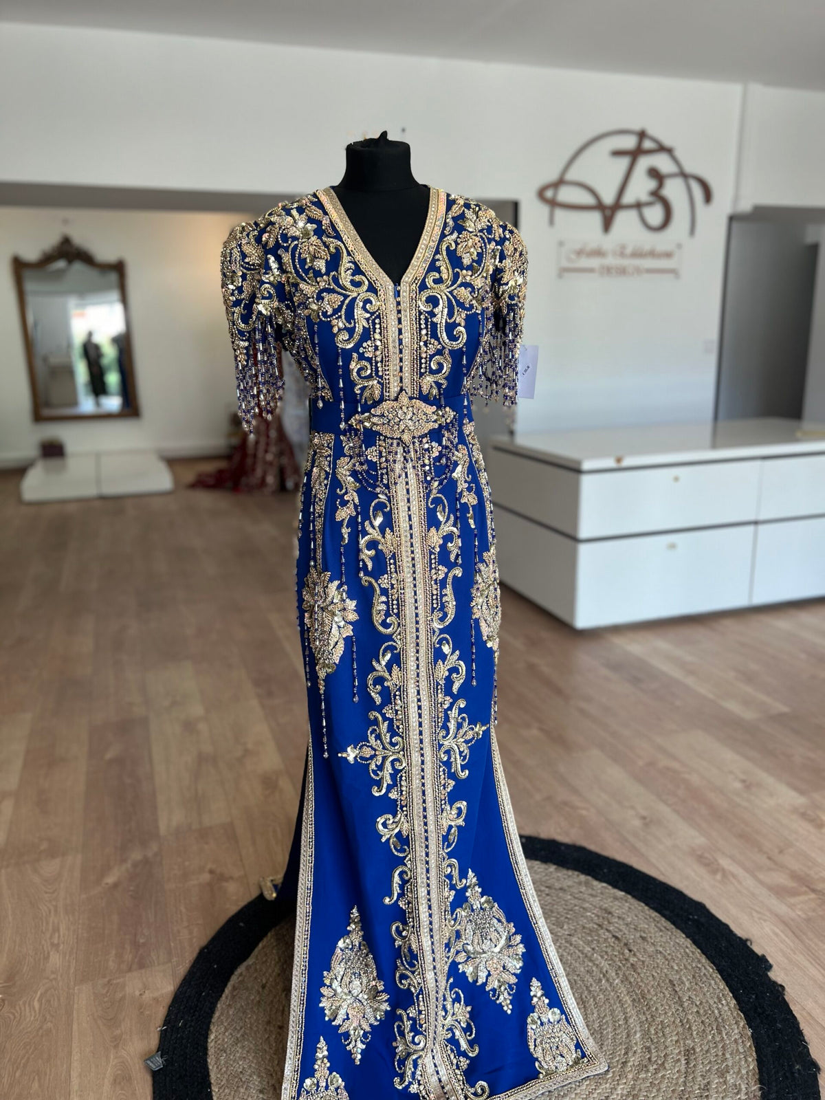 Caftan sirène Élégance blue
