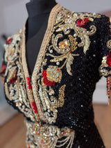 Caftan Unique tissu perlée black
