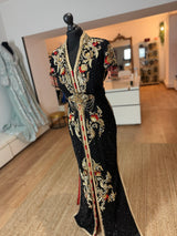Caftan Unique tissu perlée black