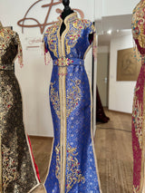 Caftan brocade blue