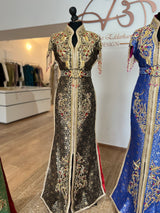 Caftan brocade noir