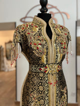 Caftan brocade noir