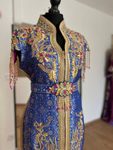 Caftan brocade blue