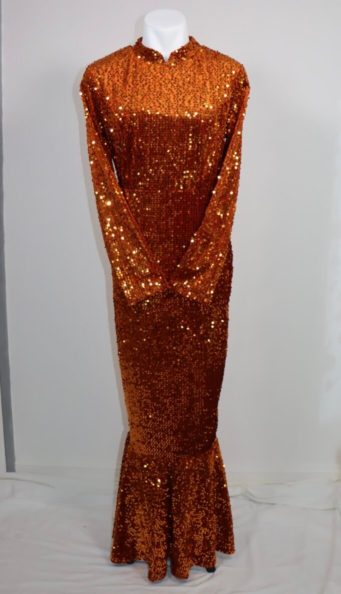 Robe sirène orange