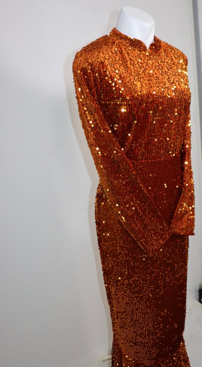 Robe sirène orange
