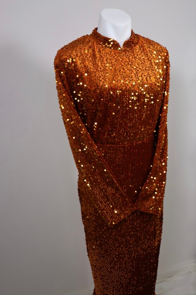 Robe sirène orange