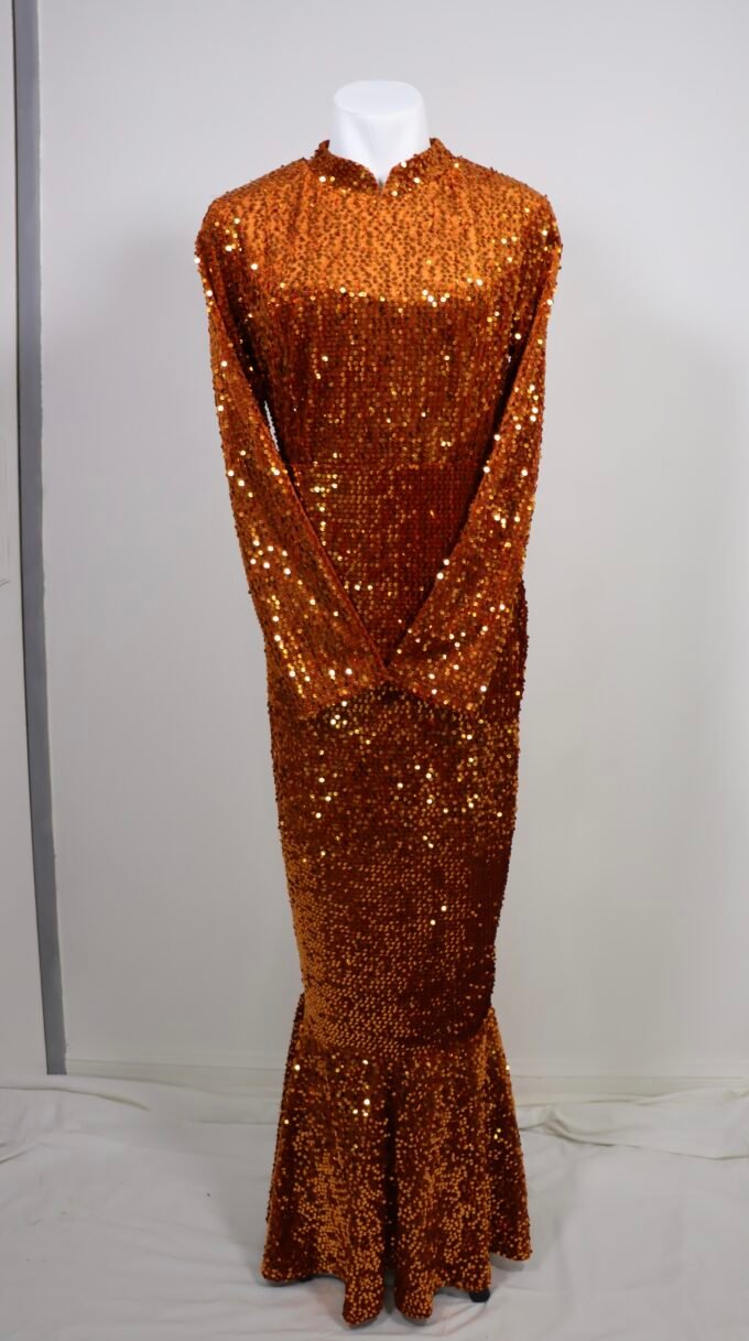Robe sirène orange