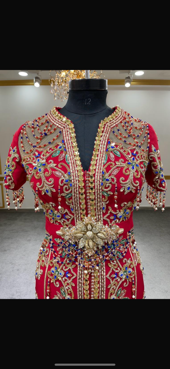 Caftan sirène rouge