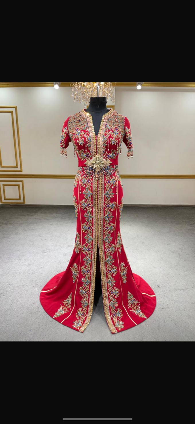 Caftan sirène rouge