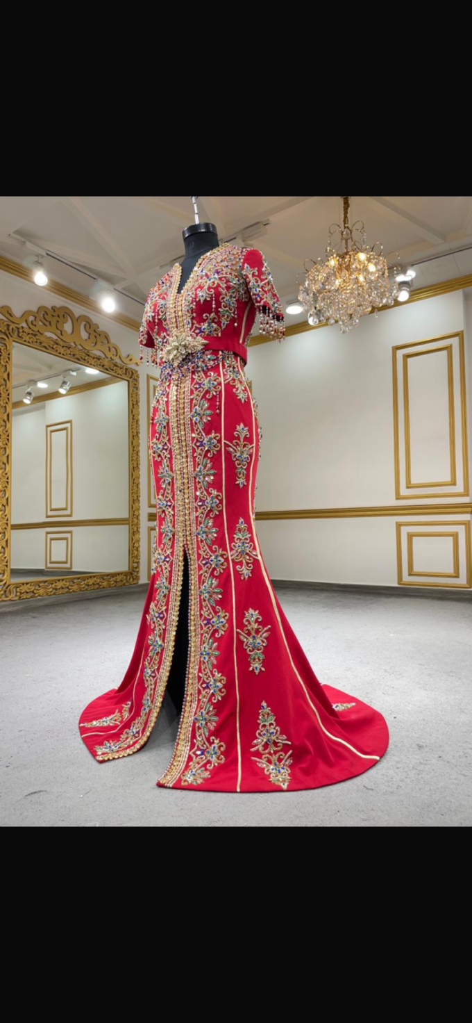 Caftan sirène rouge