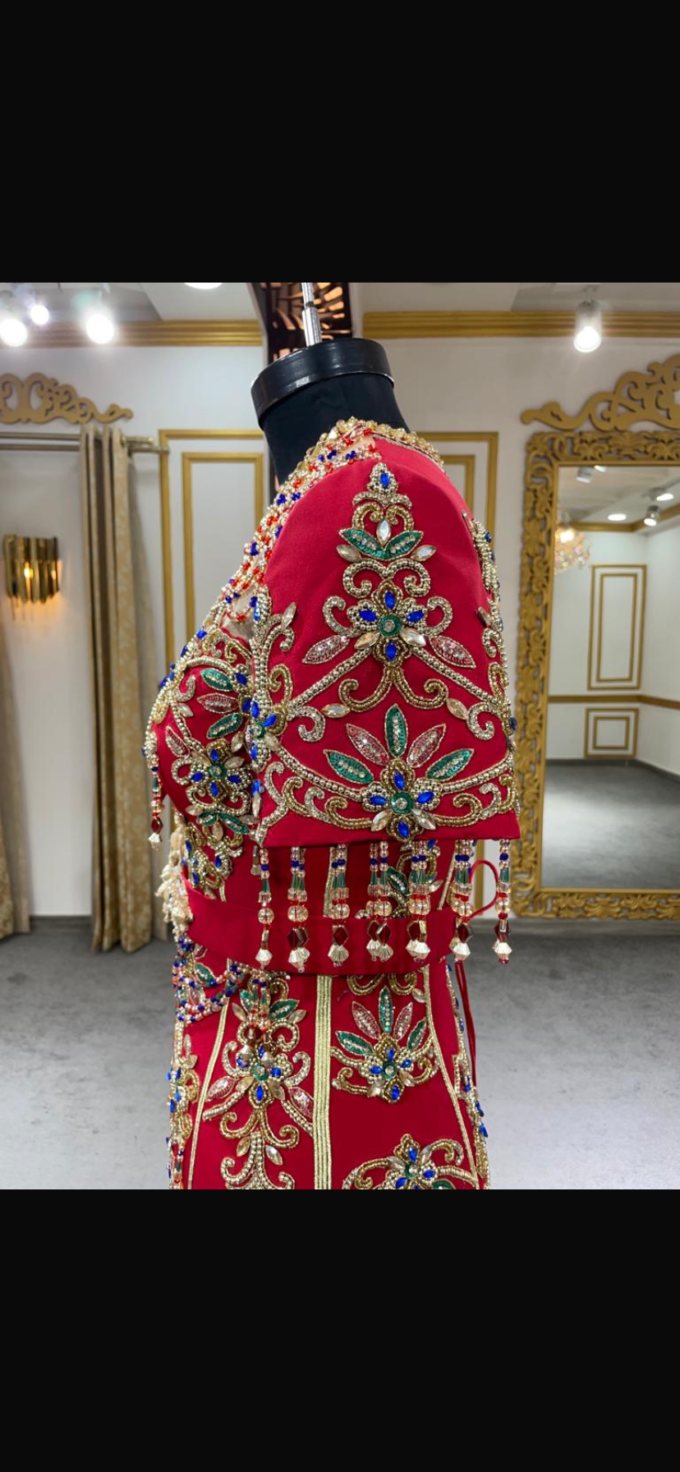 Caftan sirène rouge