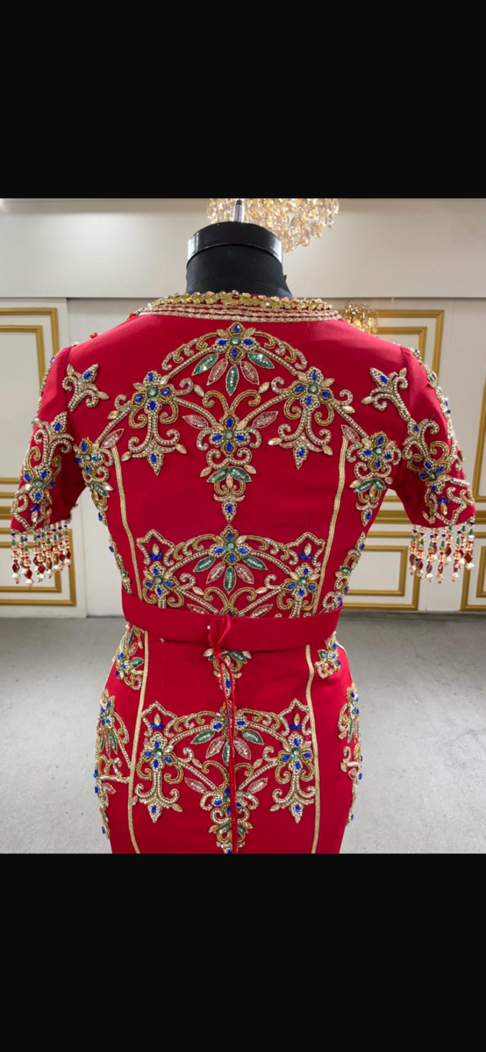 Caftan sirène rouge