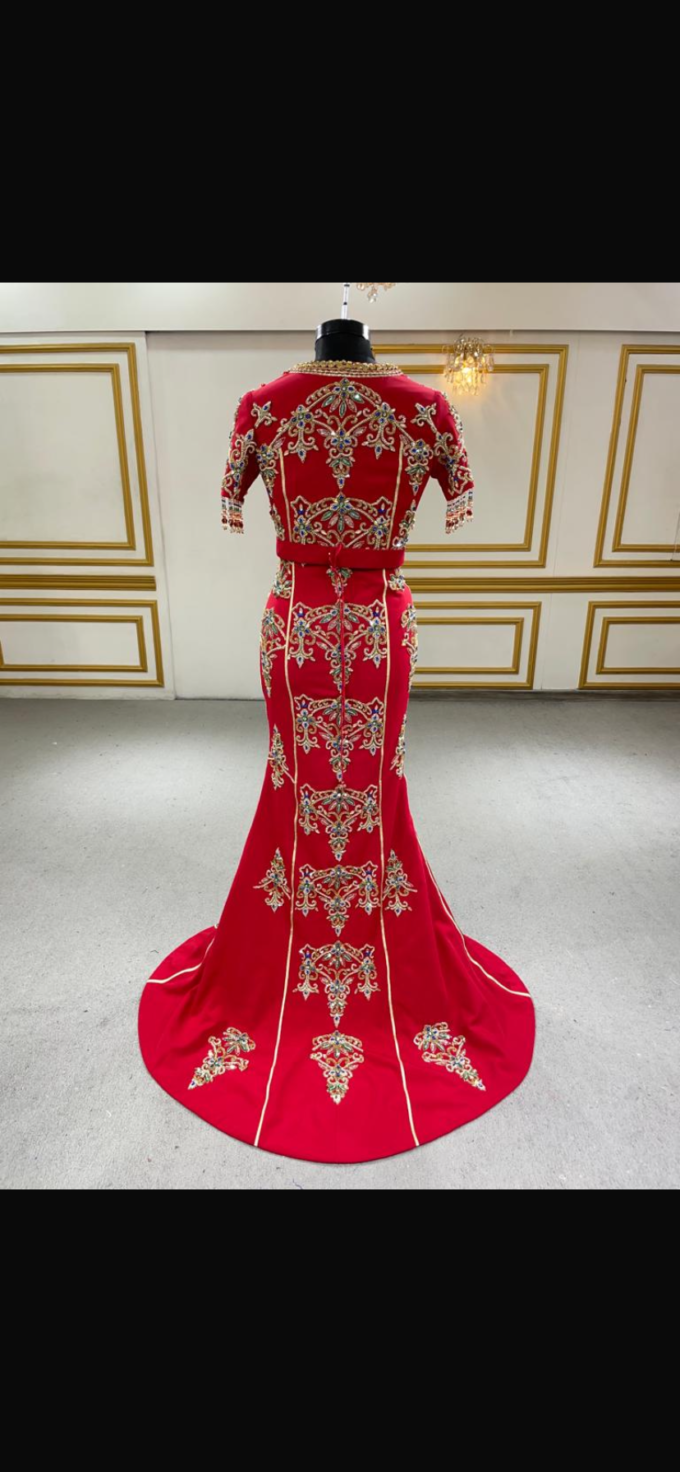 Caftan sirène rouge
