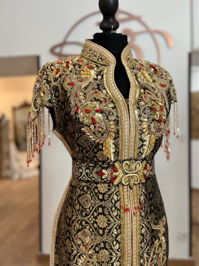 Caftan  brocade noir