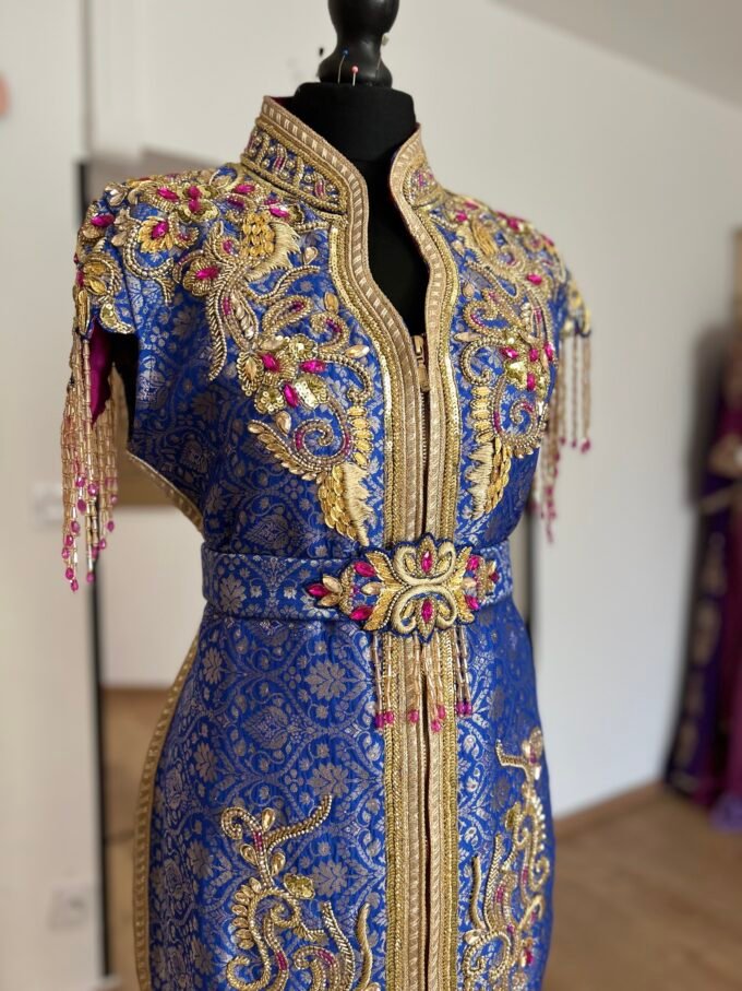 Caftan  brocade blue